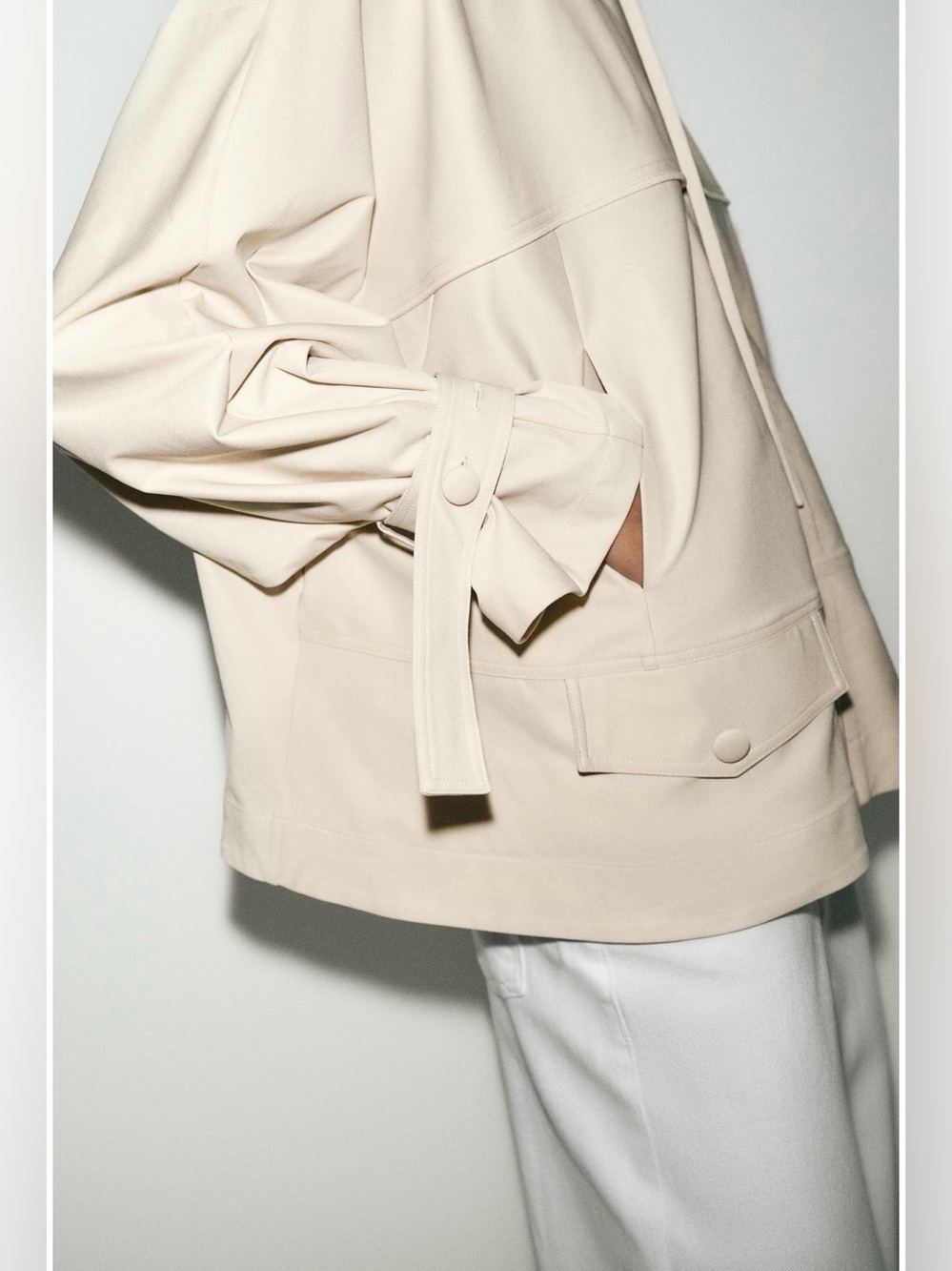 ZARA FLUID HIGH NECK JACKET - Picture 7 of 12